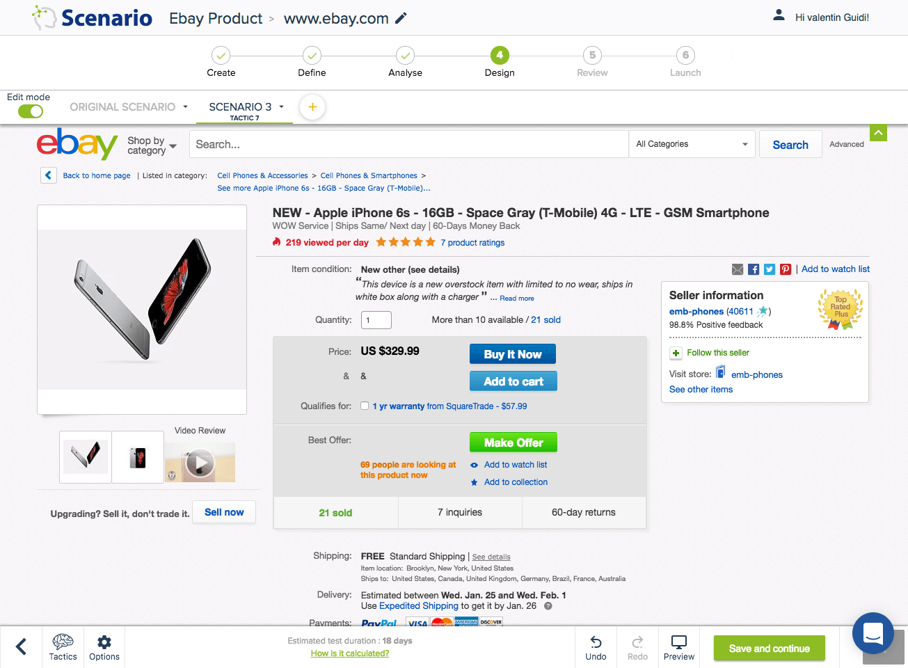 How eBay could improve their product page's clarity Convertize